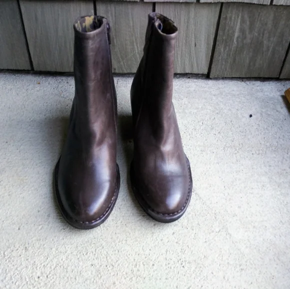 Fly London Ground Brown Lupe Leather Boots - Picture 3 of 9